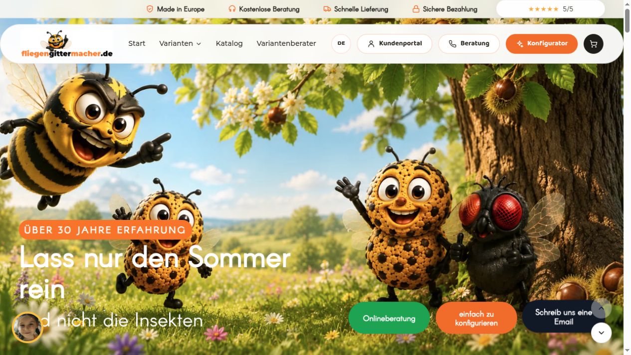Website-Vorschau: fliegengittermacher.de
